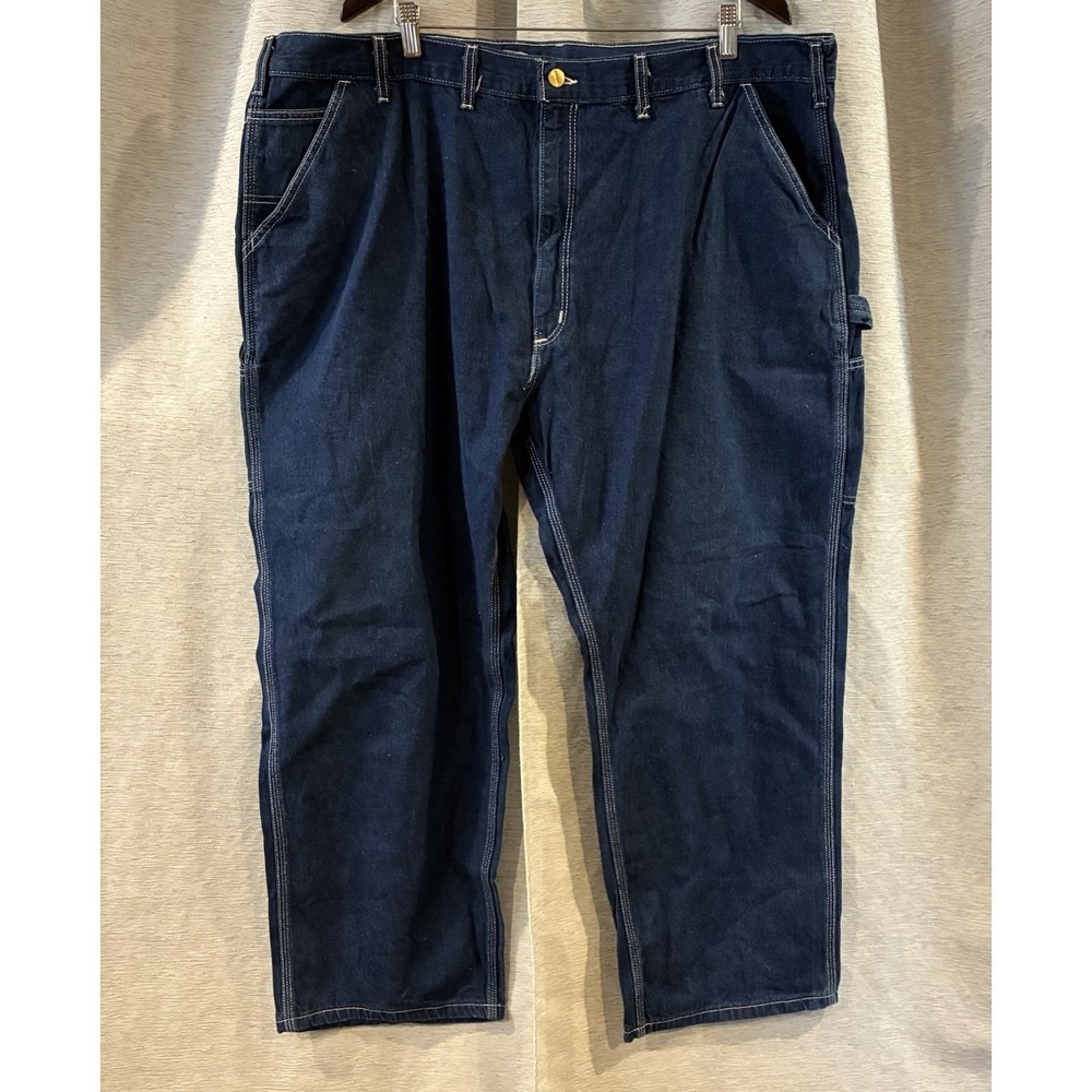 Carhartt B13 Carpenter Jeans 46X30 Dark Wash Workwear Loose Fit Dungaree Fit